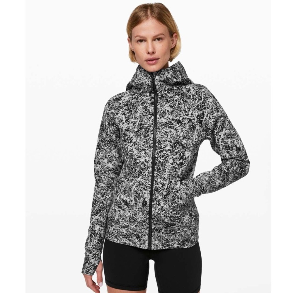 Lululemon Y2K Scuba Hoodie Light Cotton Fleece Paint Splash Silver Drop Multi 4